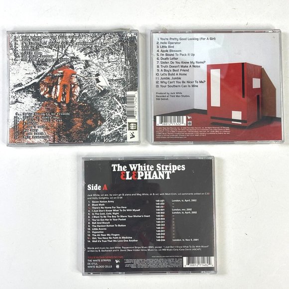 The White Stripes  3 CD Bundle Blood Cells De Stijl Elephant 2001-2003 Jack Meg - Picture 3 of 4